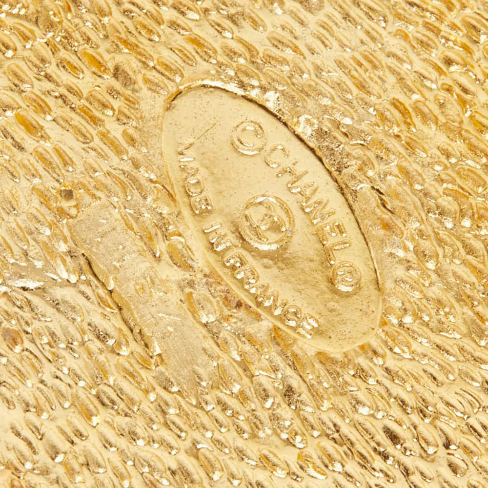 CHANEL Authentic Gold Diamond Logo Brooch - Picture 4 of 5